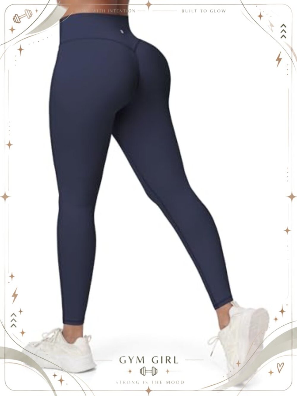 Hidden Scrunch High Waisted Workout Leggings Tummy Control Yoga Gym Pants